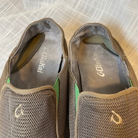 Olukai Nohea Mesh Mens 13 Slip On Loafers Brown Fold Down Heel Slide Shoes - Picture 4 of 9